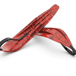 Swirl Lava Red - "The Attack" Slydog Skis (1 Pair with Carbides and Loops)